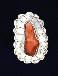 Large Coral Ring