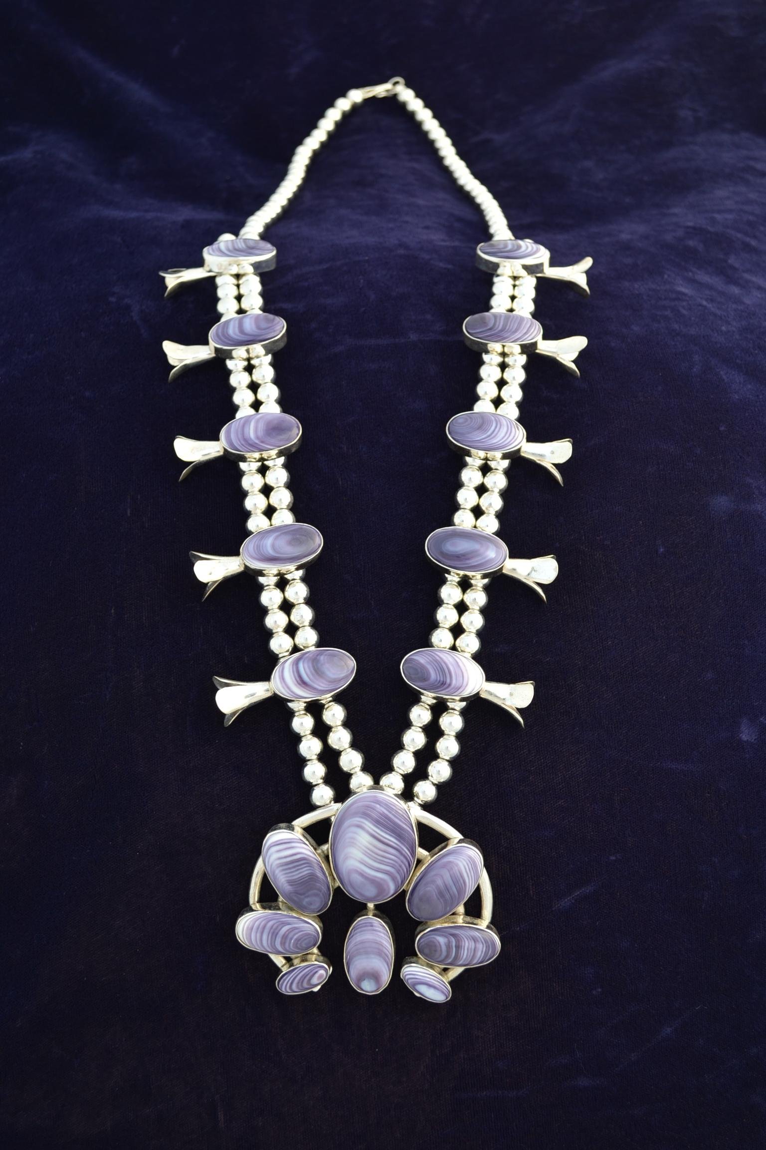 Wampum Squash Blossom Necklace