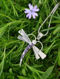 Dragonfly With Hand-Cut Inlay Wampum