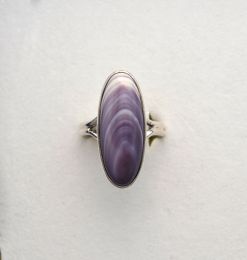 Oval Wampum-Silver Ring