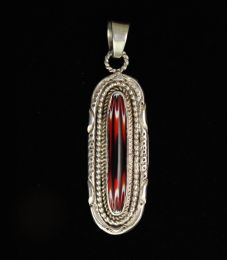 Red Chevron Pendant