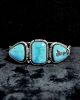 3 Stone Turquoise Cuff Bracelet