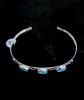 3 Stone Blue Opal Bracelet