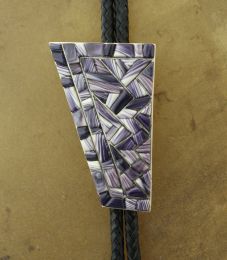 Men's Bolo with Wampum Cornrow Inlay