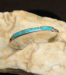 Flushed Inlay Turquoise Bracelet