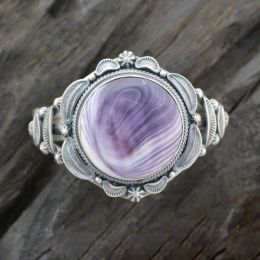 Antique Style Large Round Wampum bracelet
