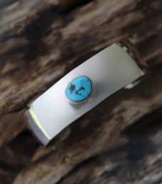 Sterling Silver Bracelet With Turquoise Nugget