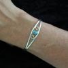 Sterling Waves Turquoise Bracelet