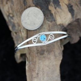 Sterling Waves Turquoise Bracelet