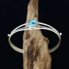 Dainty Sterling Silver Bracelet With Turquoise Nugget