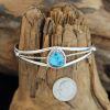 Dainty Sterling Silver Bracelet With Turquoise Nugget