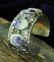 Large Wampum Cabochon Cuff