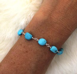 Genuine Nugget Turquoise Bracelet