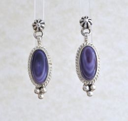 Long Oval Wampum Earrings