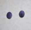 Round Oval Wampum Stud Earrings