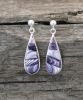 Teardrop Wampum Earrings With Hand-Cut Inlay