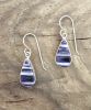 Bold Teardrop Wampum Sterling Silver Earrings