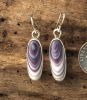 Medium Long Oval Wampum Earrings