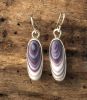 Medium Long Oval Wampum Earrings