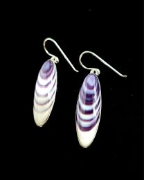 Wampum Sharp Oval Earrings