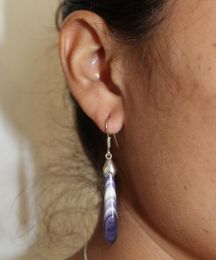 Long Wampum Drop Earrings