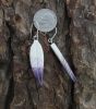 Wampum Shell Feather Earrings