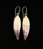 Wampum Shell Feather Earrings