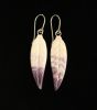 Wampum Shell Feather Earrings