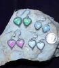 Green Opal Heart Earrings