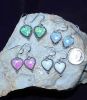 Pink Opal Heart Earrings