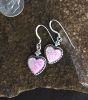 Pink Opal Heart Earrings