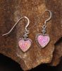 Pink Opal Heart Earrings