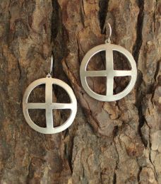 Sterling Silver Medicine Wheel Earrings
