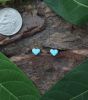 Turquoise Heart Stud Earrings