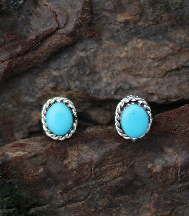 Small Turquoise Earrings For Sensitive Ears – Little Gems Jewels