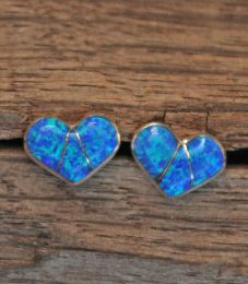 Zuni Inlay Opal Studs