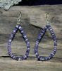 String Wampum Teardrop Earrings