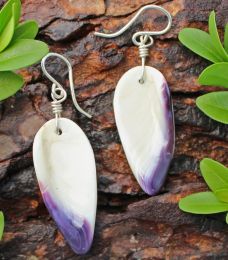 Raw Cut Wampum Earrings