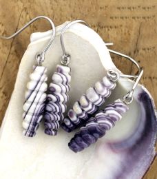 CORN COBB WAMPUM EARRINGS