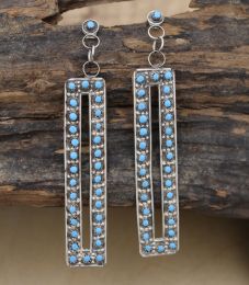 LARGE RECTANGULAR FRAME EARRINGS