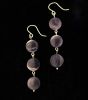 3 Disc Wampum Earrings