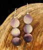 Three disk Wampum Earrings