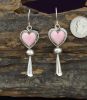 CONCH SHELL HEART EARINGS W/ SQUASH BLOSSOM