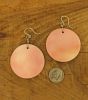 LARGE ROUND CONCH SHELL EARRINGS
