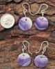 Small Round Wampum Shell Earrings