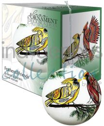 'Feathered Friends' GLASS ORNAMENT