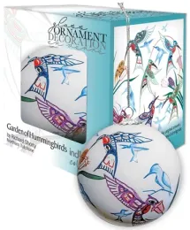 'Garden of Hummingbirds' GLASS ORNAMENT
