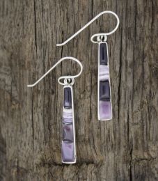 Short Wampum Inlay Earrings
