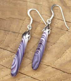Long Wampum Drop Earrings