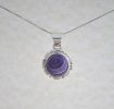 Round Wampum Silver Necklace